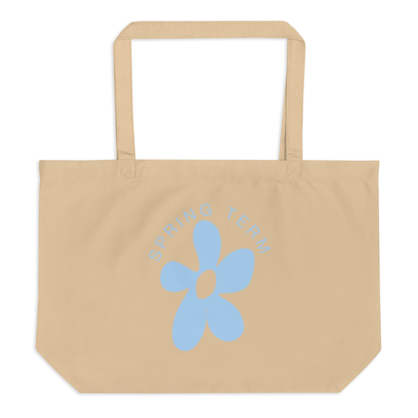 Large organic flower tote bag